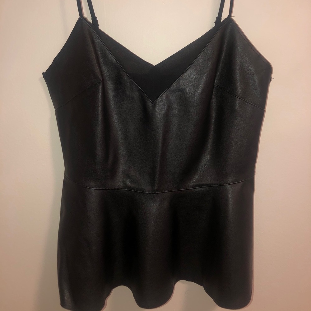 FOREVER21 Faux Leather Peplum - Small